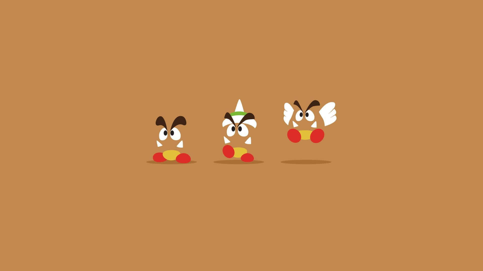 Goomba Enemy Character from Super Mario Wallpaper