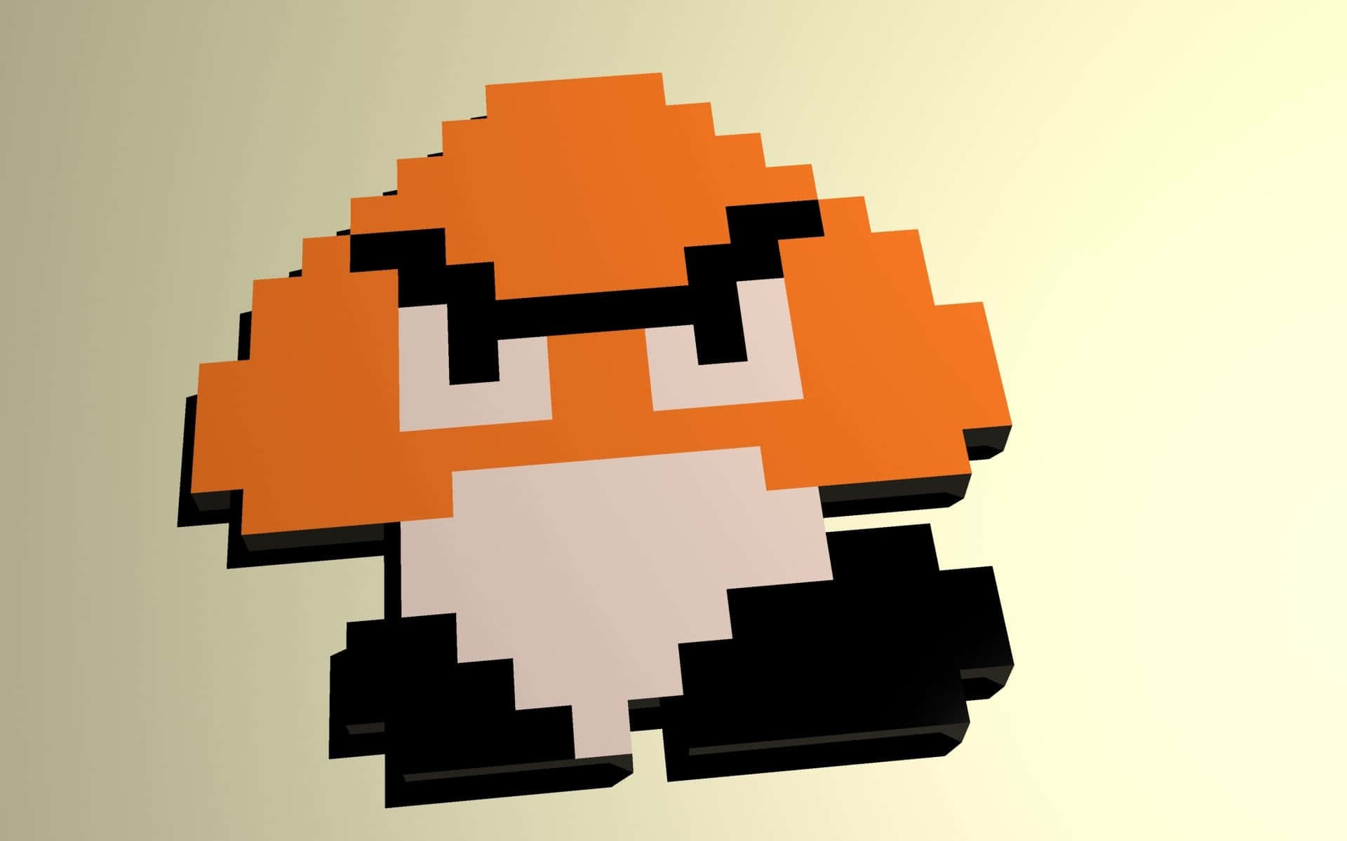 Goomba character from the Super Mario series in a vibrant background Wallpaper