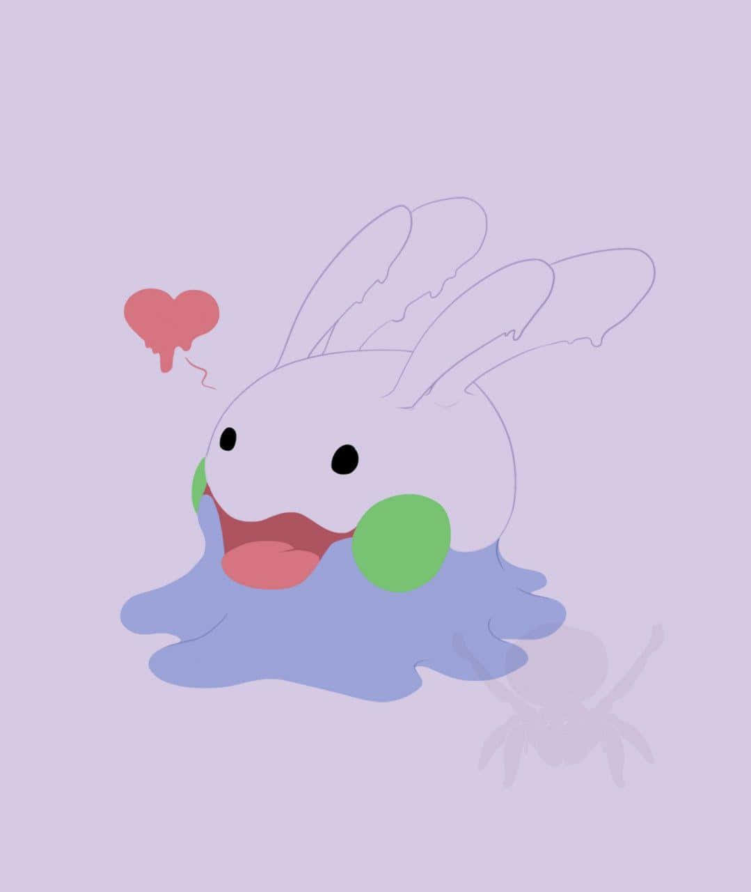 Goomy And A Heart Wallpaper