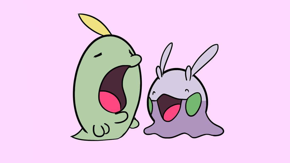 Goomy And Another Pokemon Wallpaper