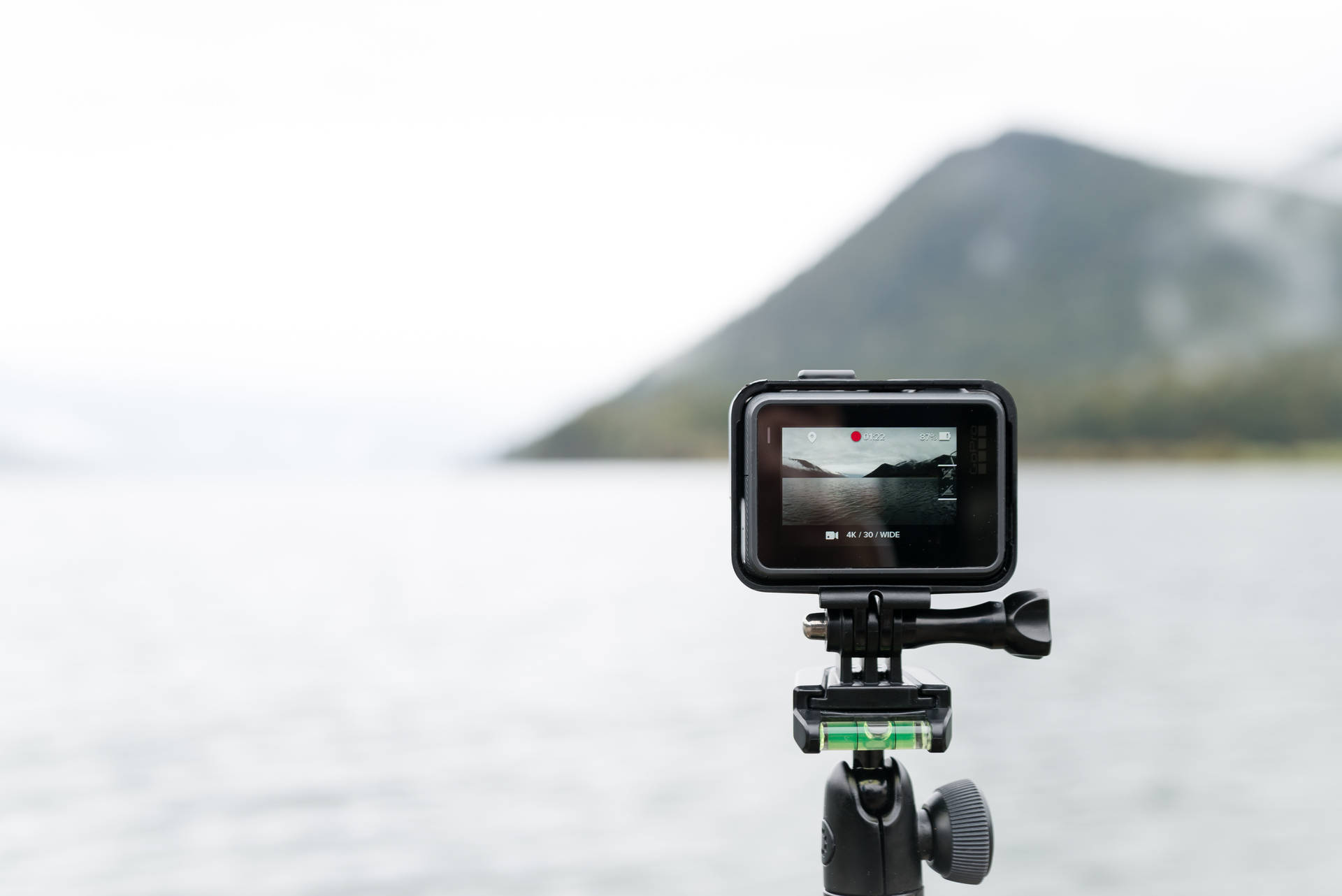 Gopro Taking A Photo Of An Island Background