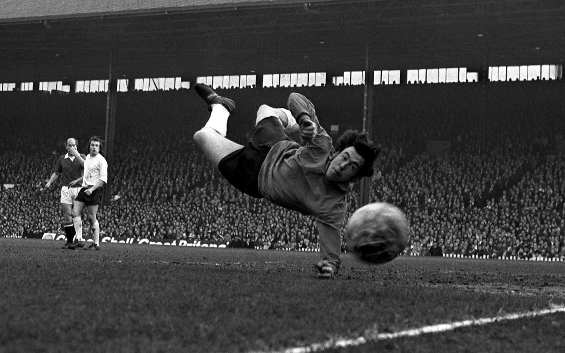 Gordon Banks Under Kamp Mod Manchester United i 1966 Wallpaper