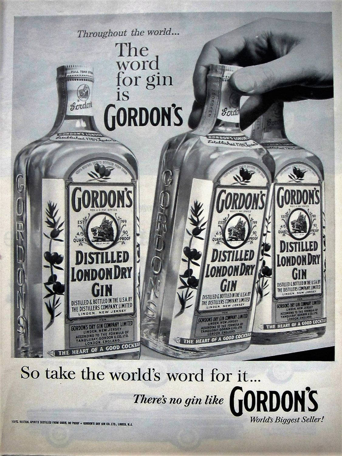 Gordon's London Dry Gin Advertisement Wallpaper