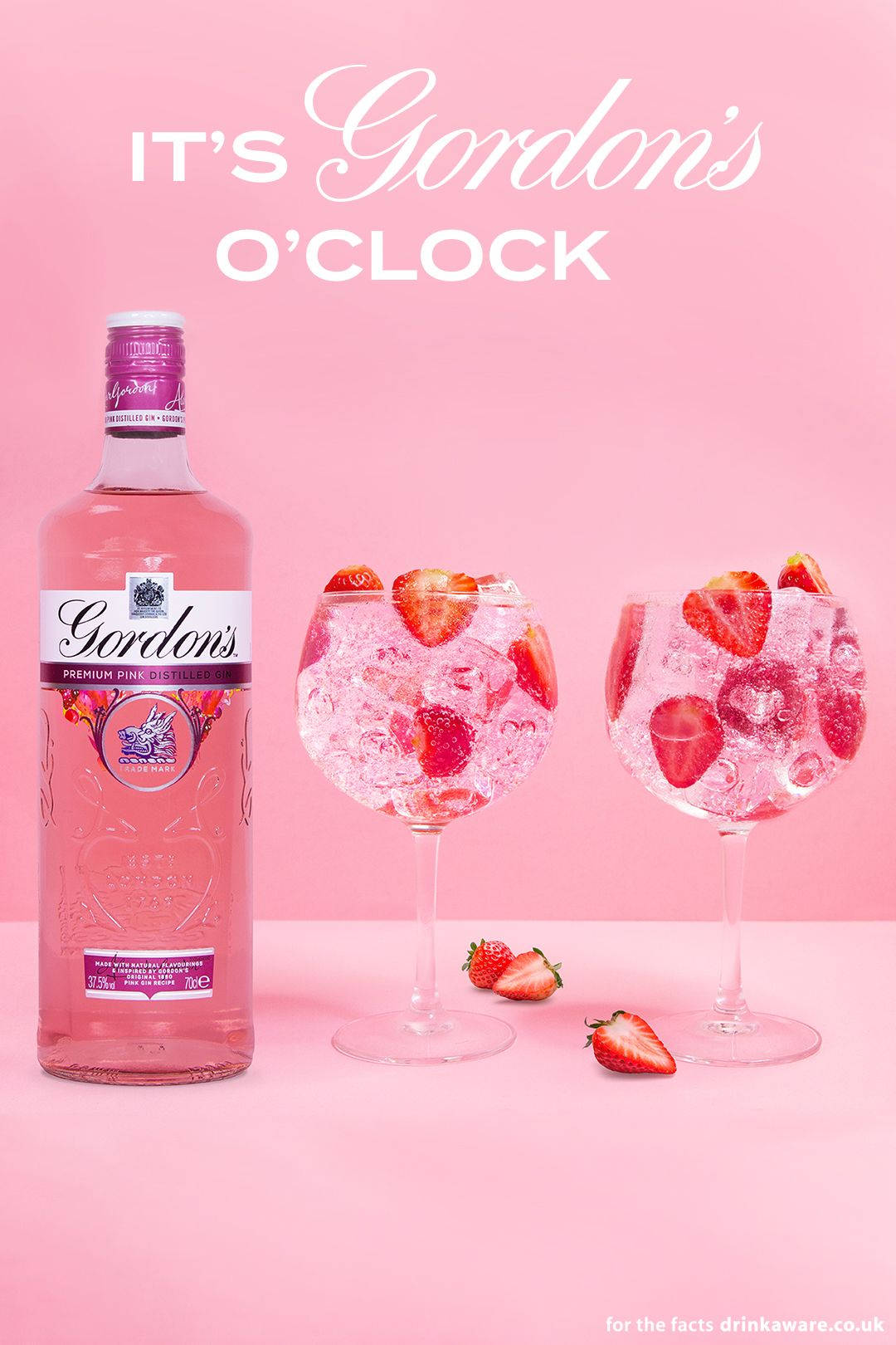 Gordon's Pink Gin Bottle Wallpaper