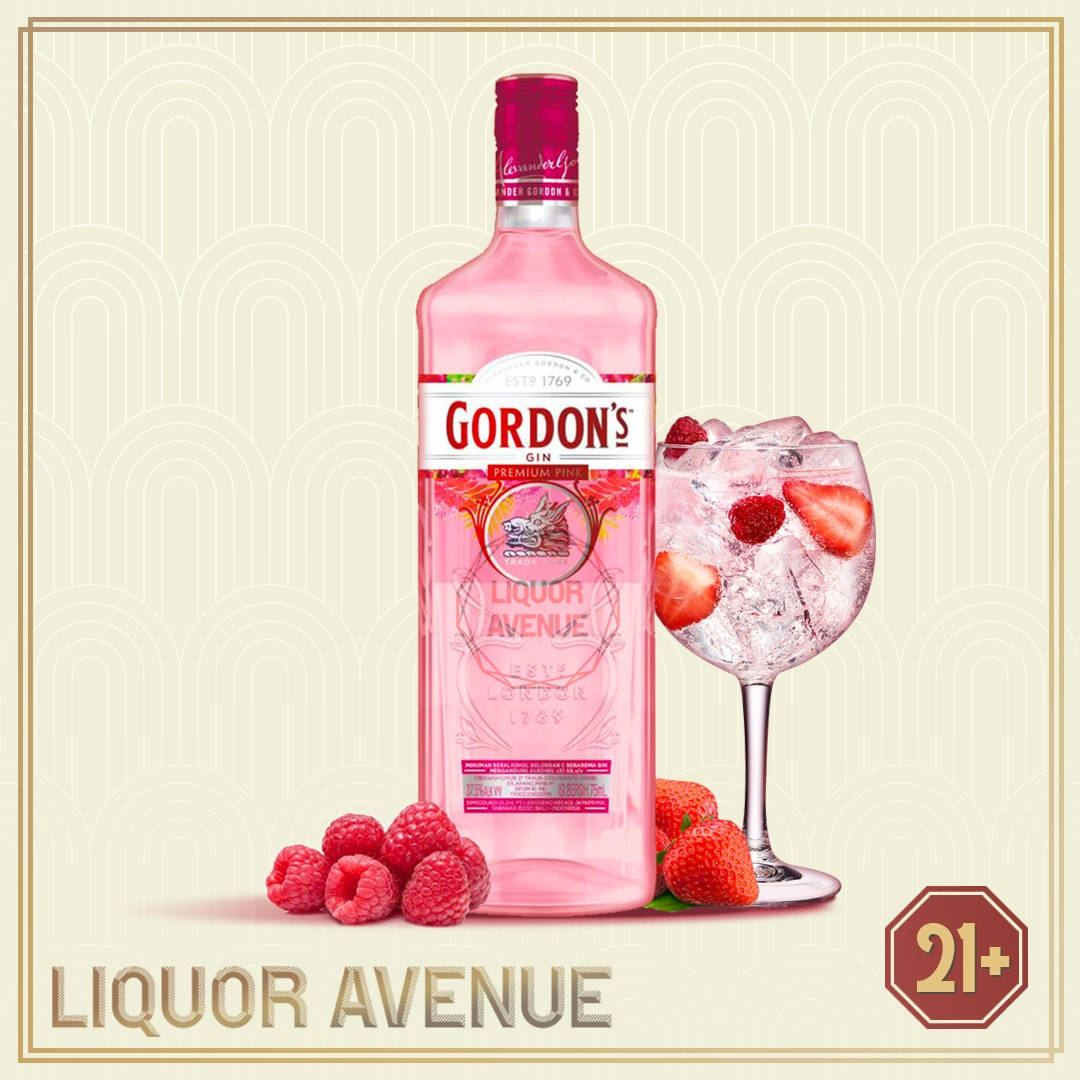 Gordon's Pink Gin Liquor Avenue Wallpaper