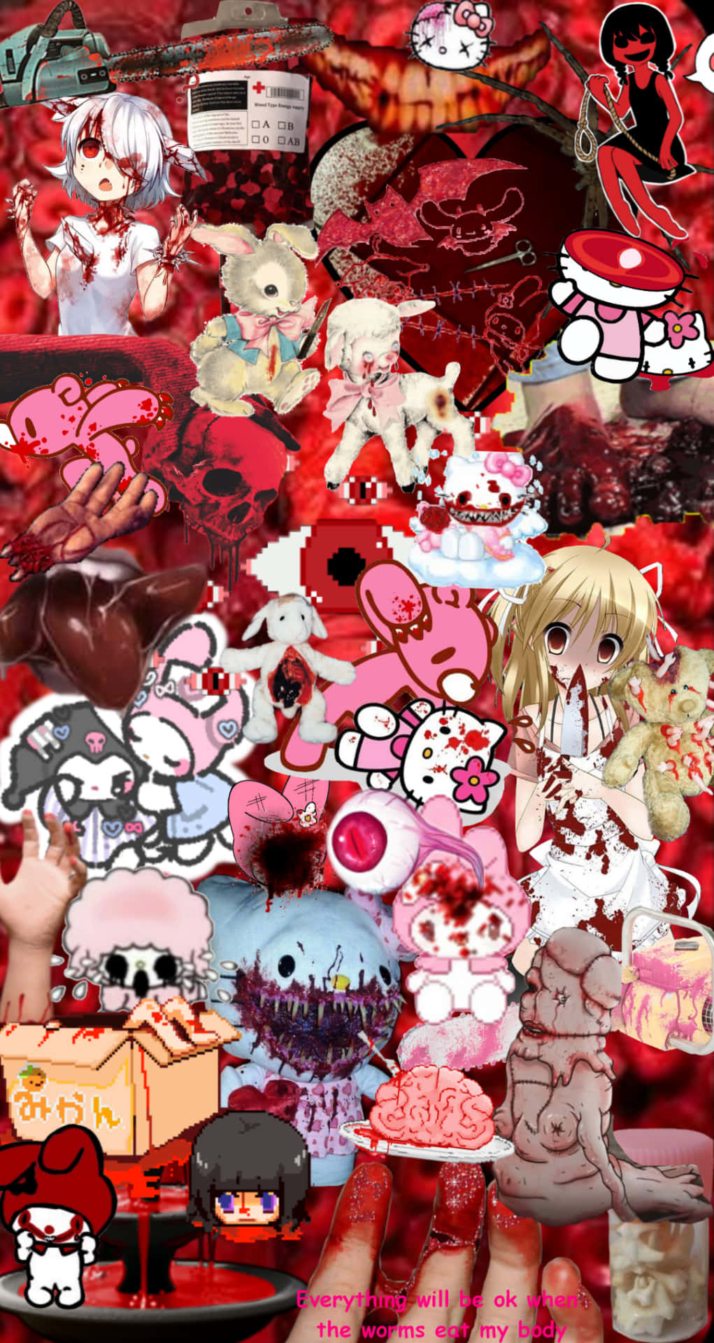 Gore Aesthetic Collage Wallpaper