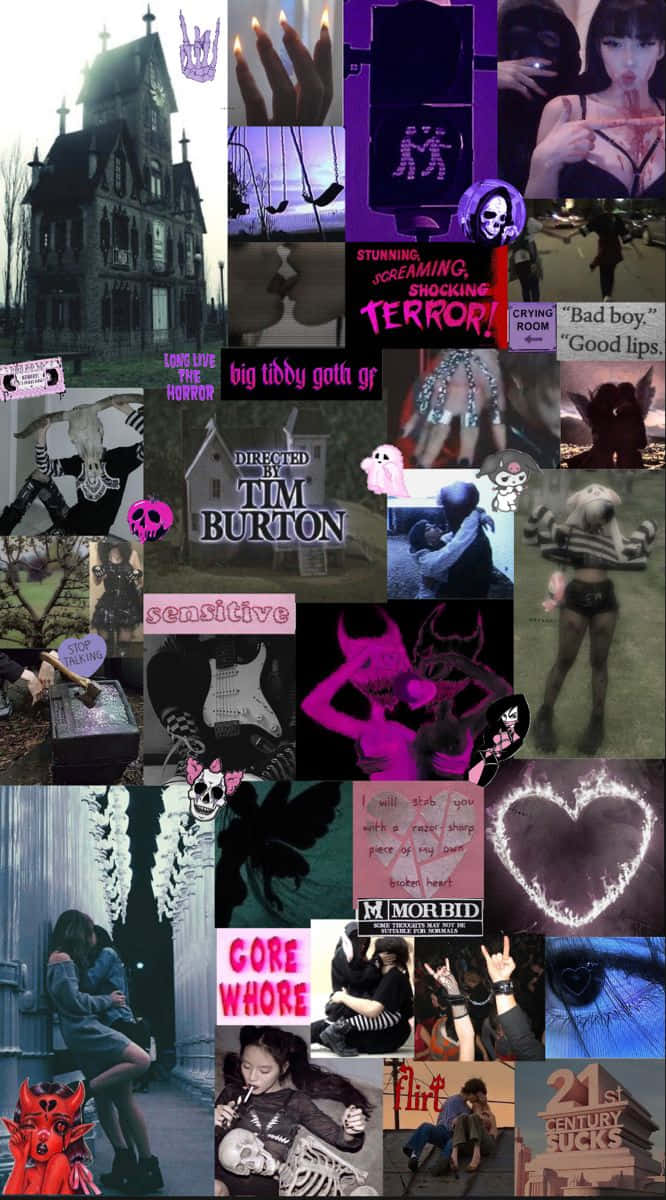Gore Aesthetic Collage Wallpaper