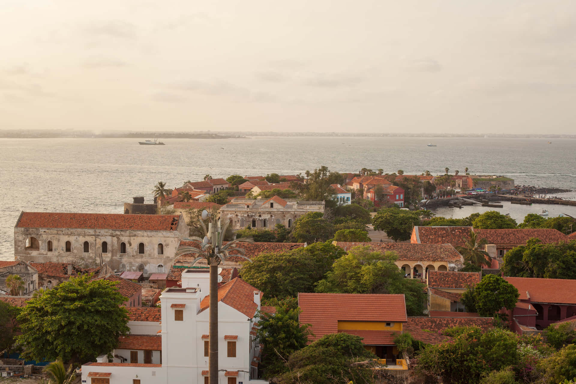 Download Goree Island Senegal Houses Wallpaper | Wallpapers.com