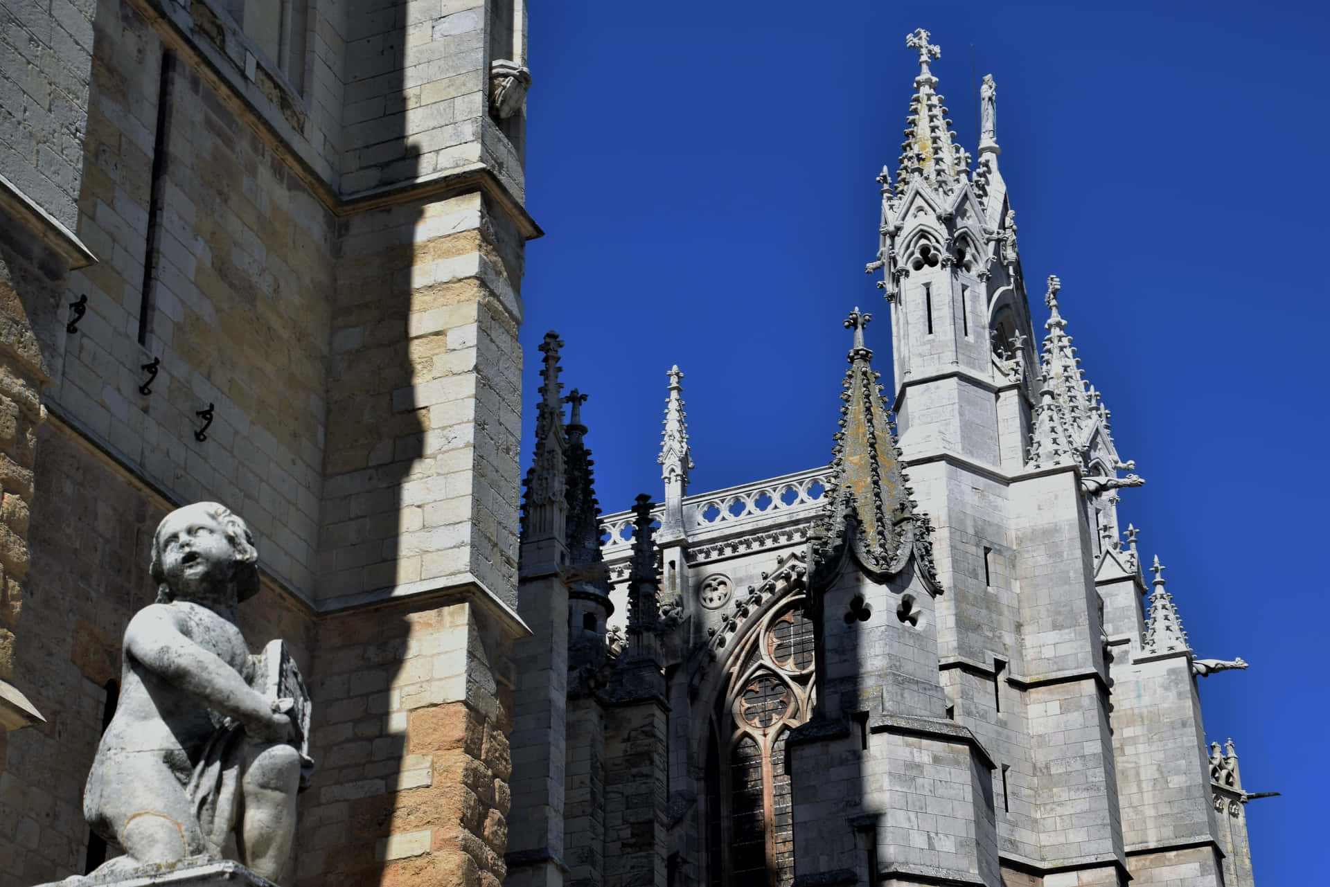 Architetturasenza Tempo Della Cattedrale Di Toledo, In Spagna Sfondo