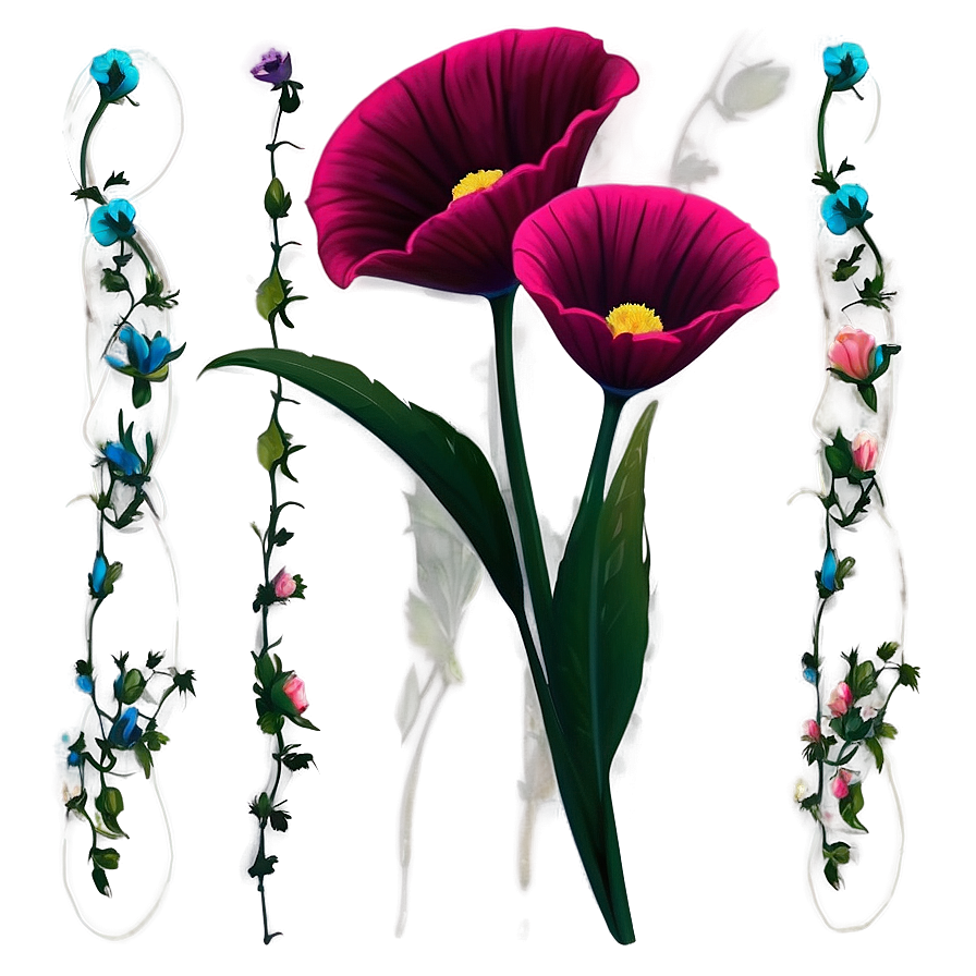 Gorgeous Flower Art Png Iww6 PNG