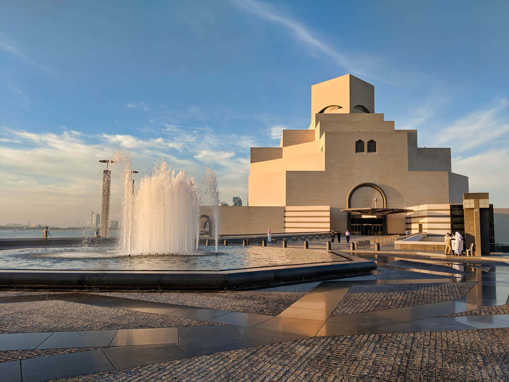 Gorgeous View Of The Museum Of Islamic Art Wallpaper