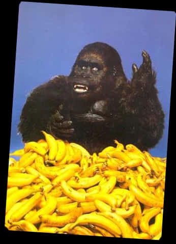 Gorilla Amidst Bananas PNG