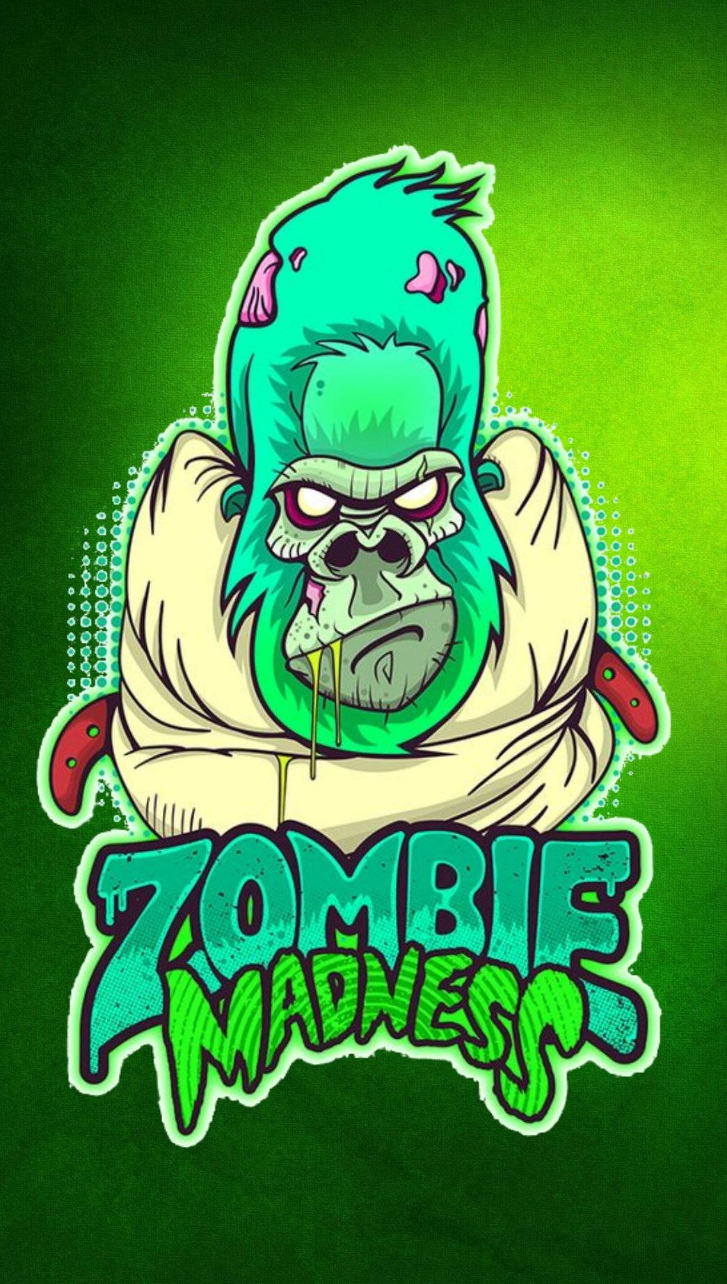Gorillazombie Madness Konst På Din Dator- Eller Mobiltelefonbakgrund. Wallpaper