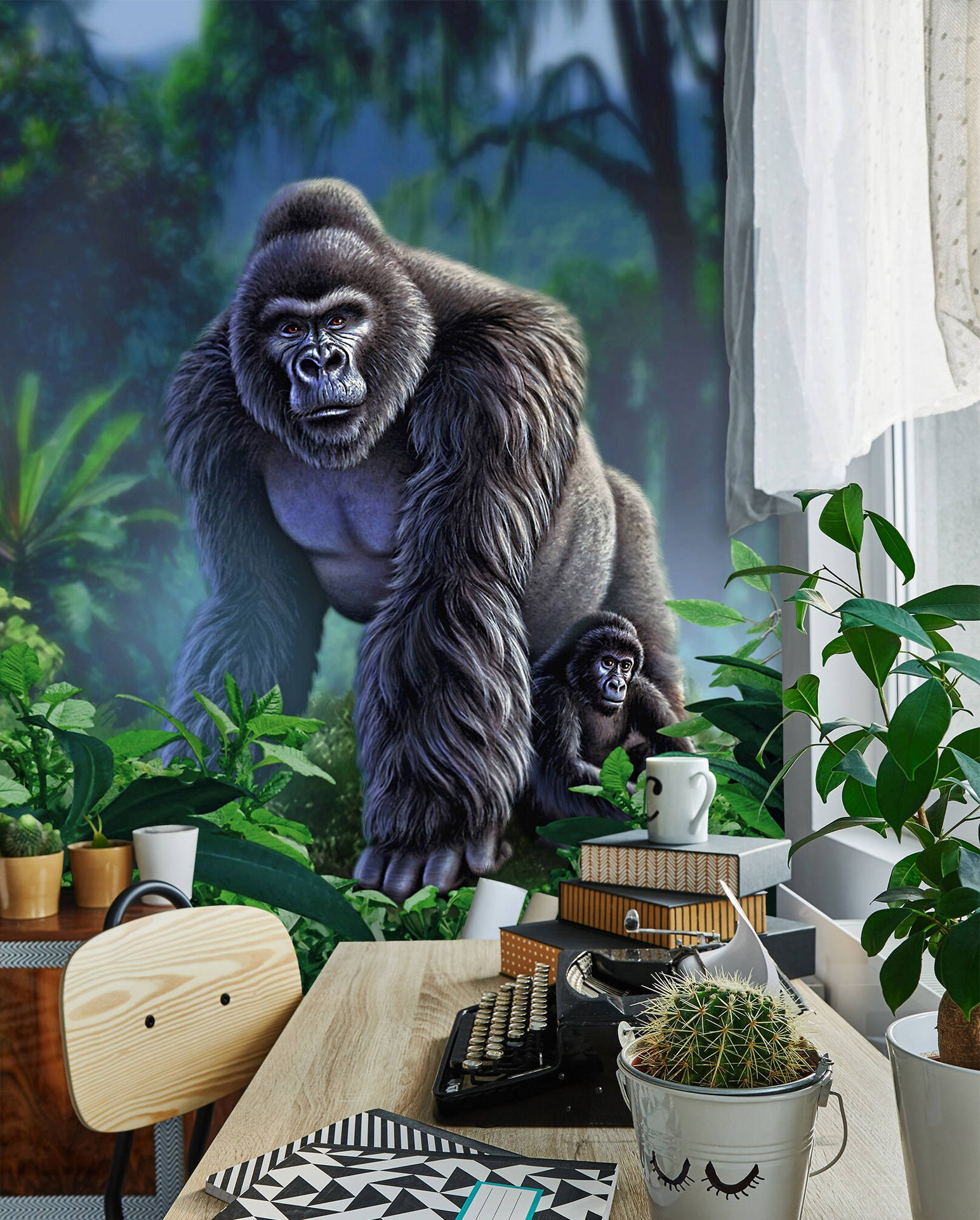 Gorilla Digital Kunst Wallpaper