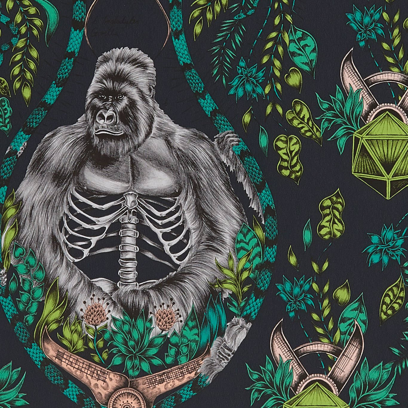Gorilla Doodle Art Wallpaper