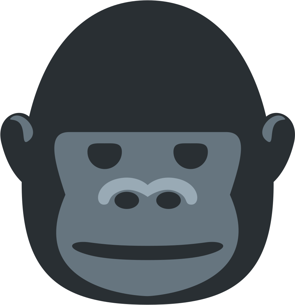 Gorilla Emoji Graphic PNG