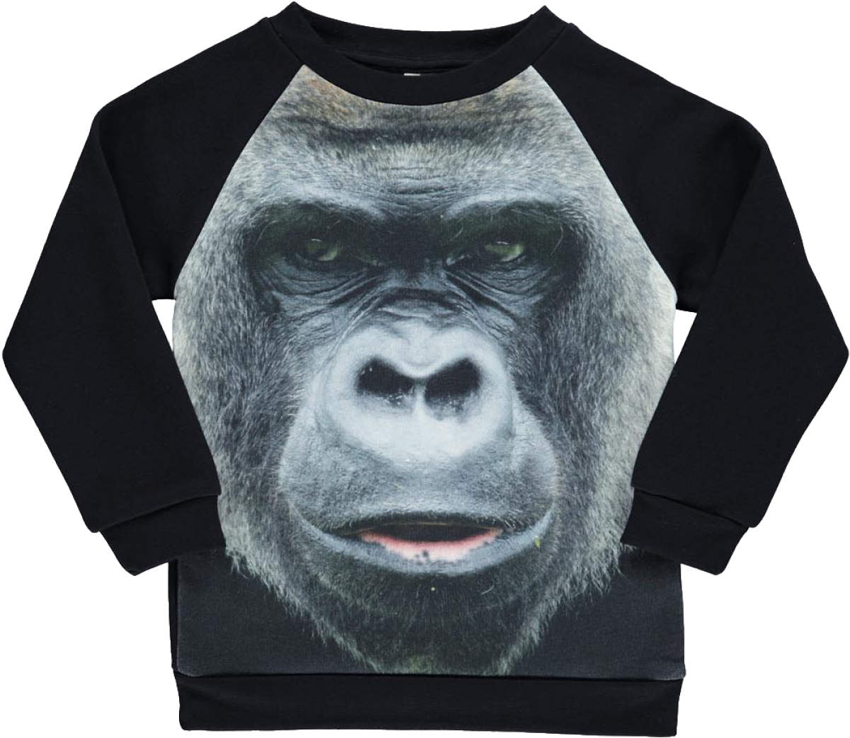 Gorilla Graphic Black Sweatshirt PNG