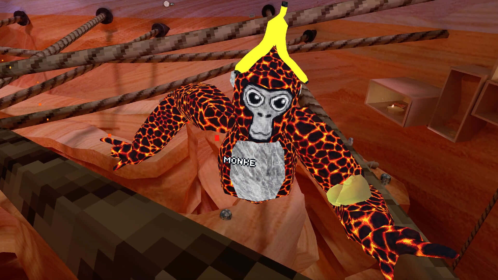 Unacaptura De Pantalla De Un Juego Con Un Mono En Él Fondo de pantalla