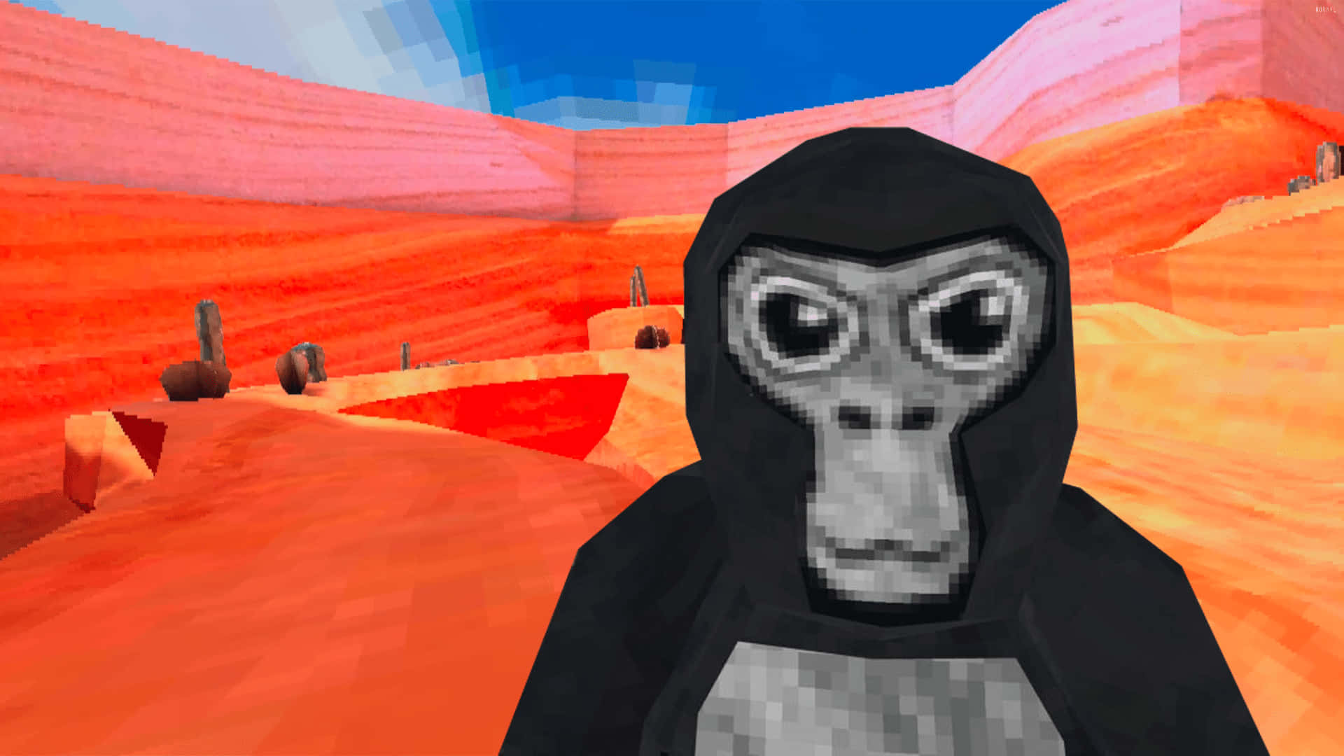 Retratode Gorilla Tag En El Cañón Fondo de pantalla