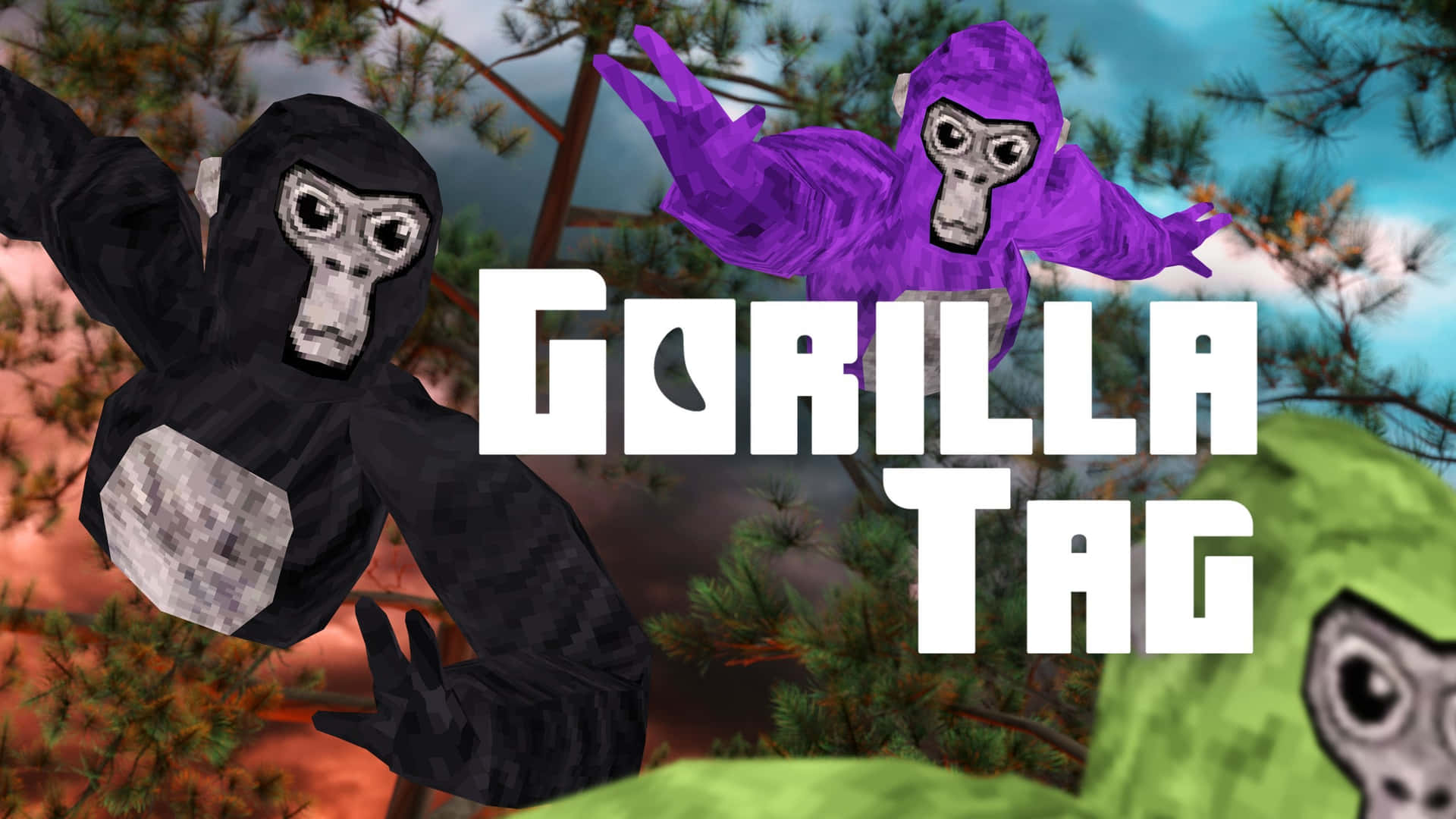 Purple Black Green Gorilla Tag Picture