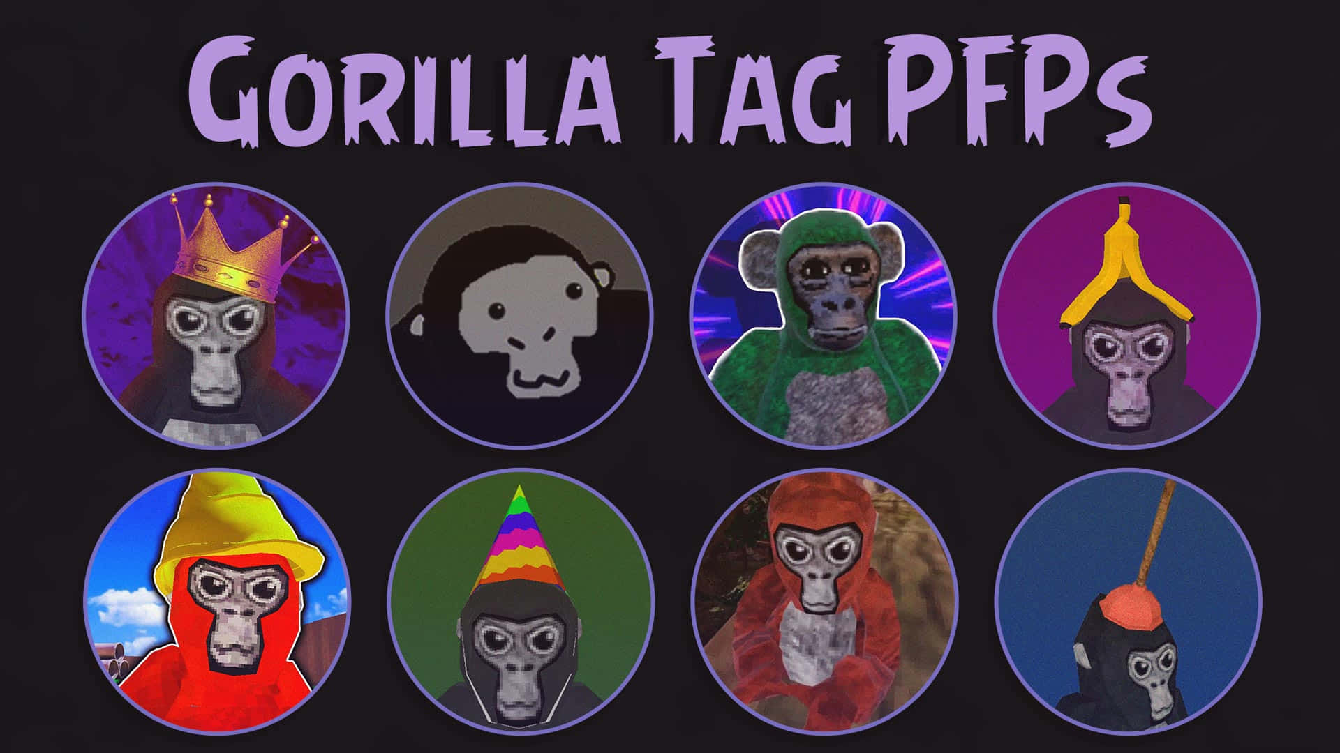 Gorilla Tag Round Profile Photos Wallpaper