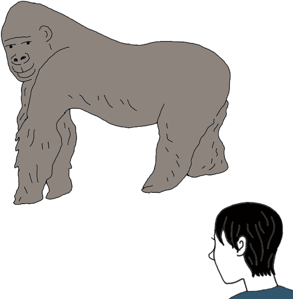 Gorillaand Child Illustration PNG