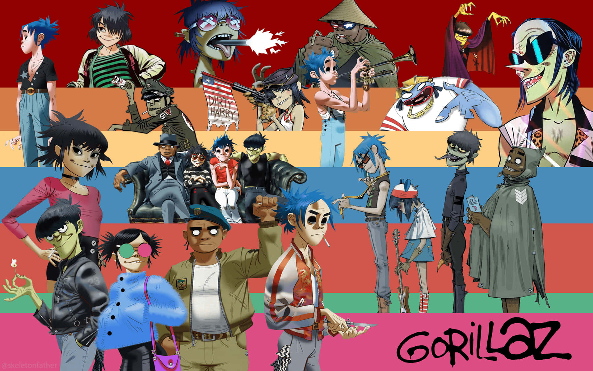 Listen to "Gorillaz 4K" and enjoy the eclectic vibes. Wallpaper
