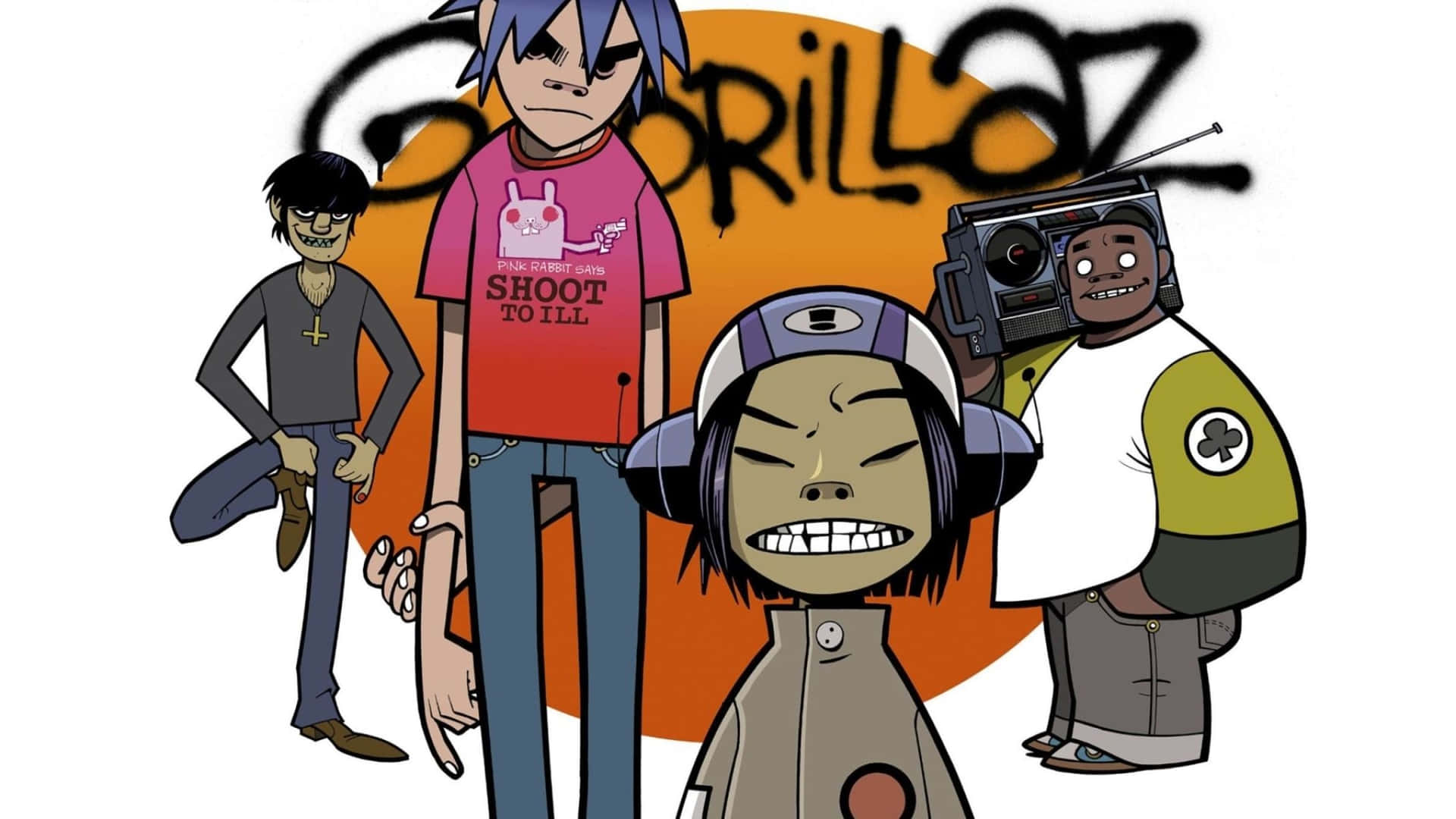 Jamming to a fresh beat from one of the world's favorite alternative music bands Gorillaz Wallpaper