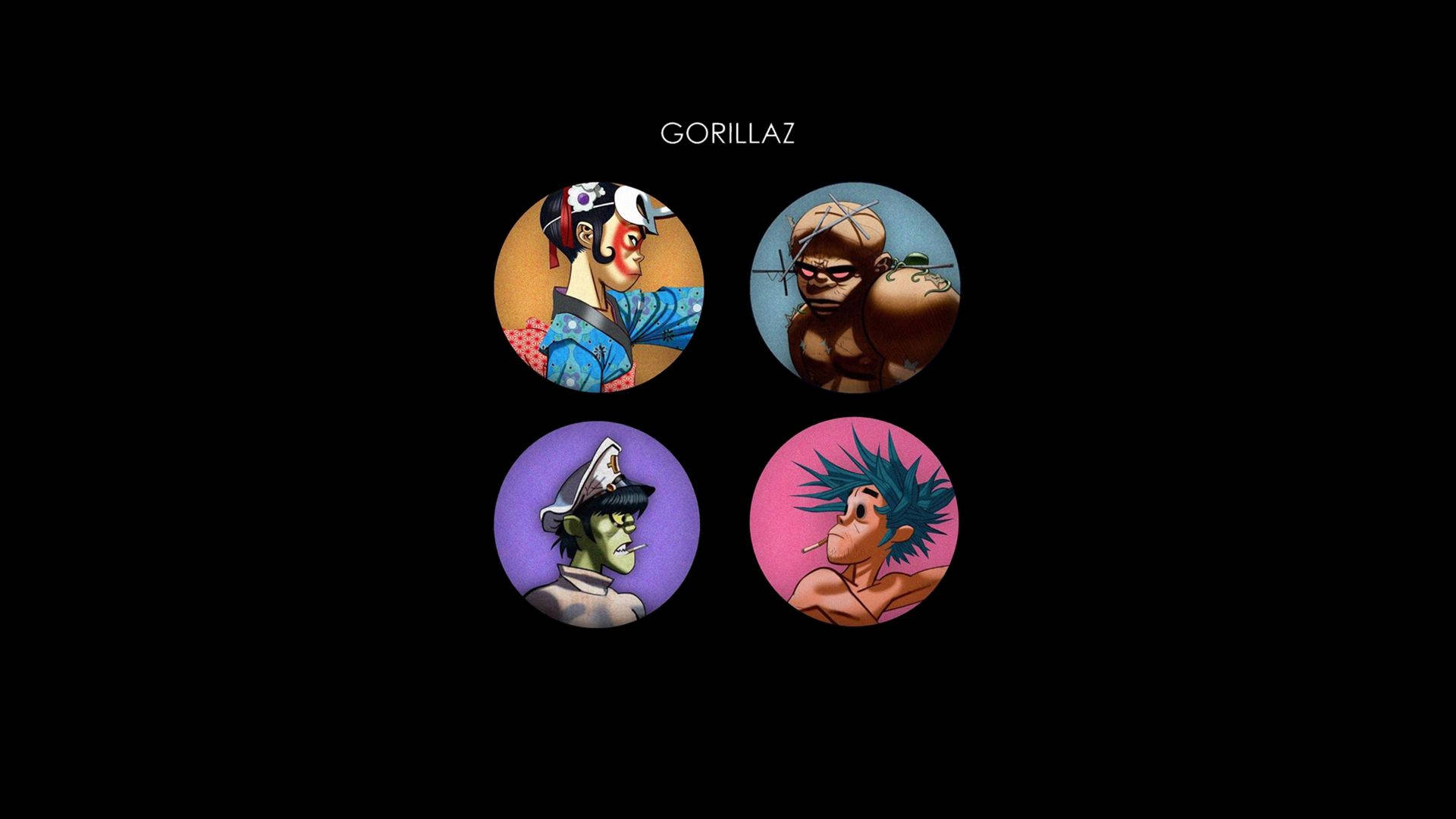 Gorillaz Creating Music Together Wallpaper