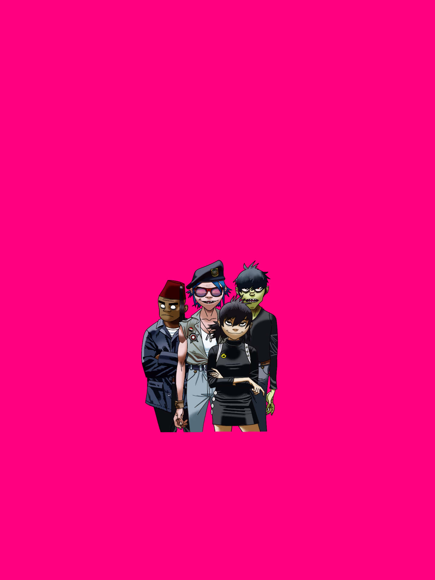 Gorillaziphone-bandmitglieder Pink. Wallpaper