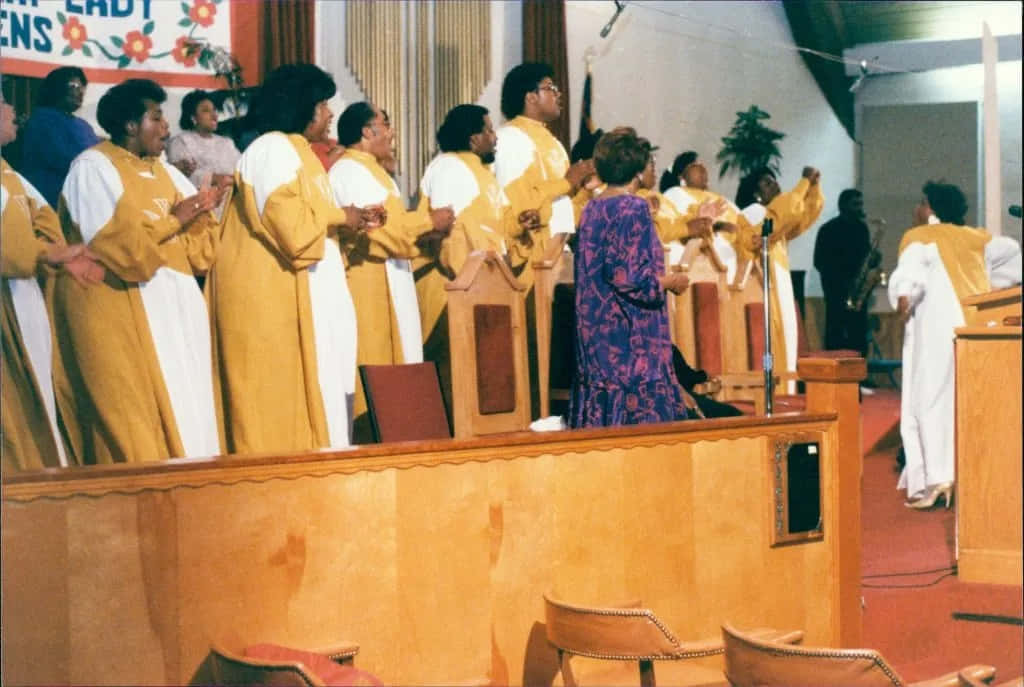 Gospel Choir Performance Church Service Wallpaper