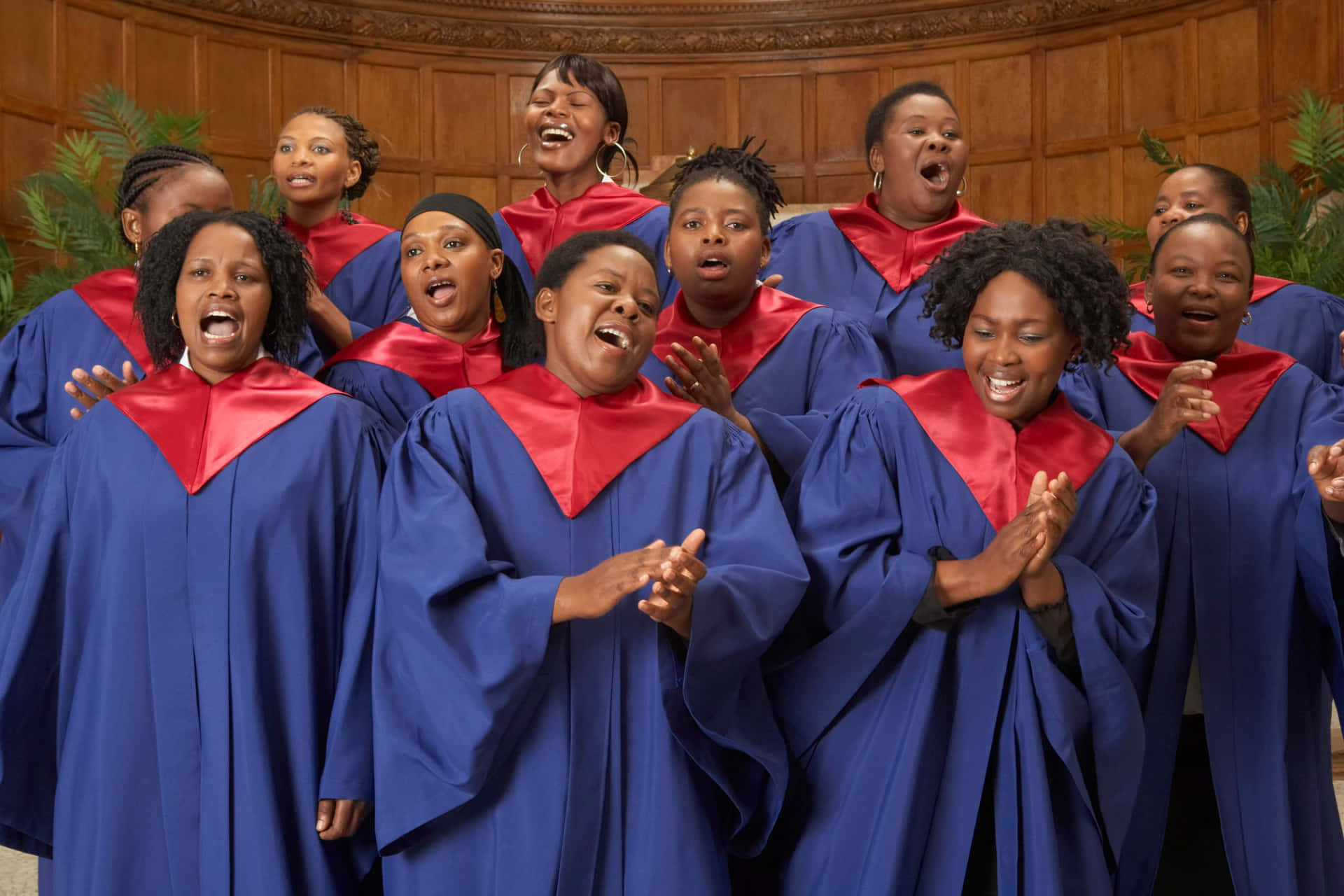 Gospel Choir Singing Joyfully Wallpaper