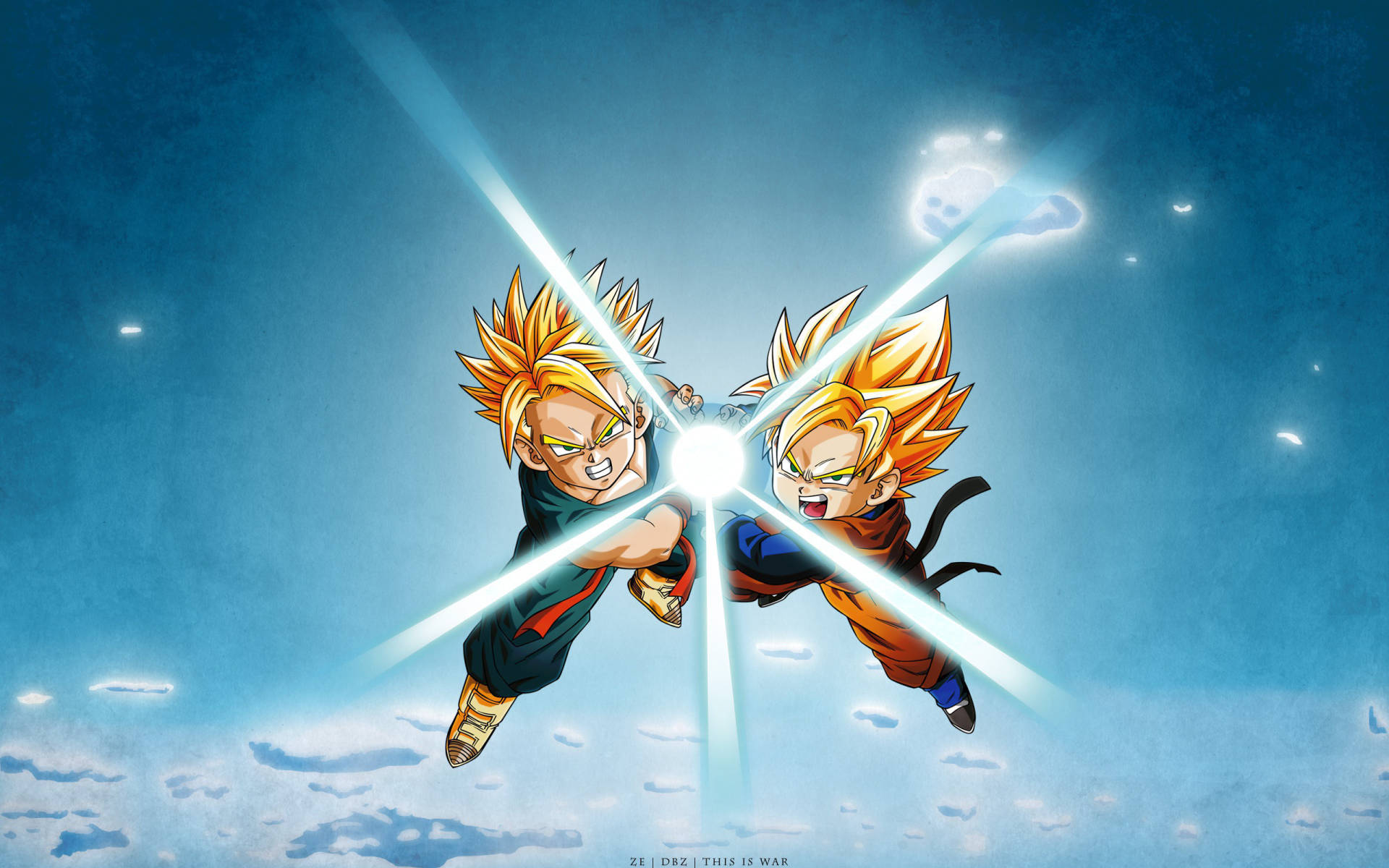 Goten En Trunks Fusie Achtergrond