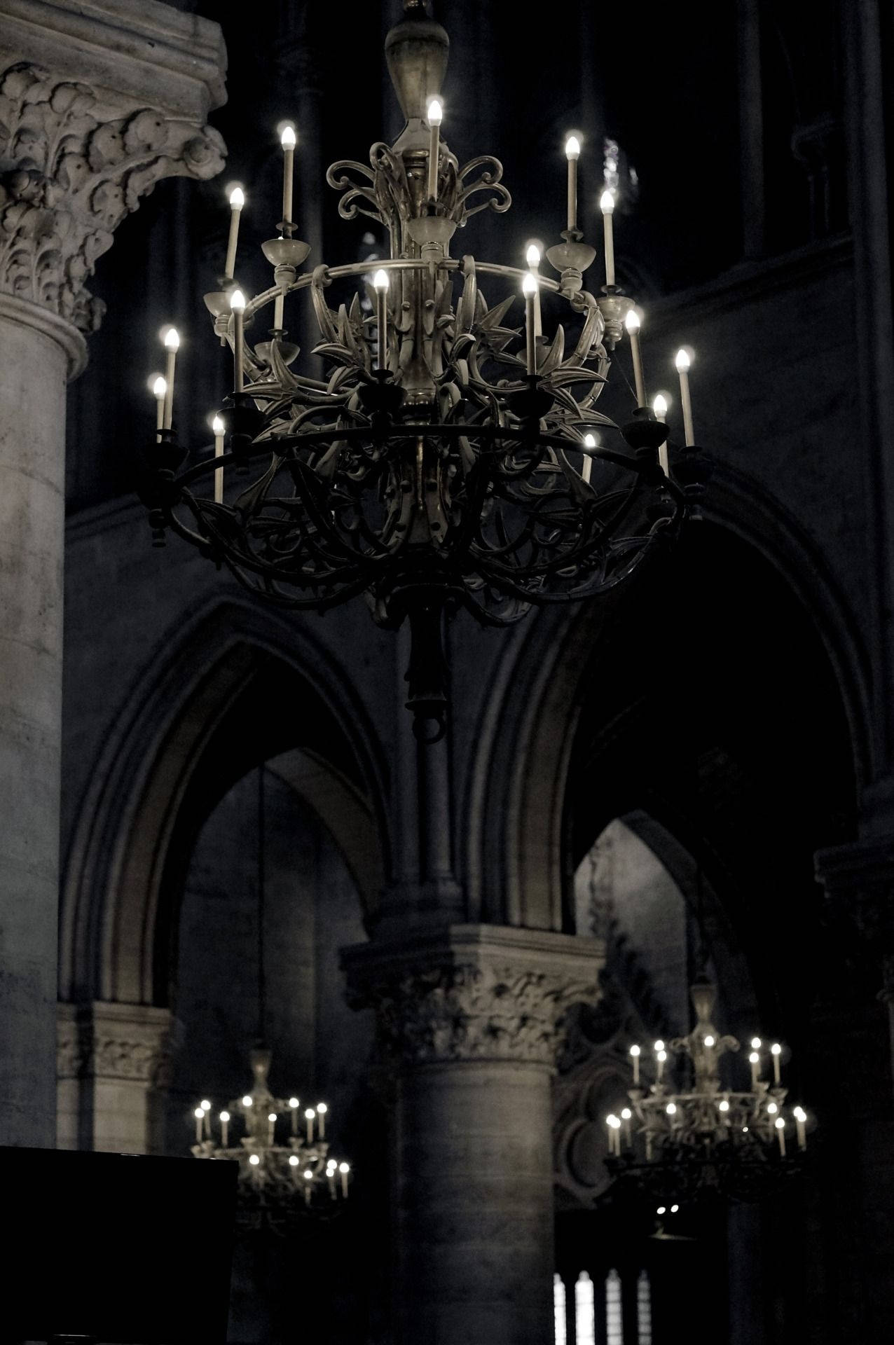 Goth Aesthetic Castle Interior Photography Wallpaper