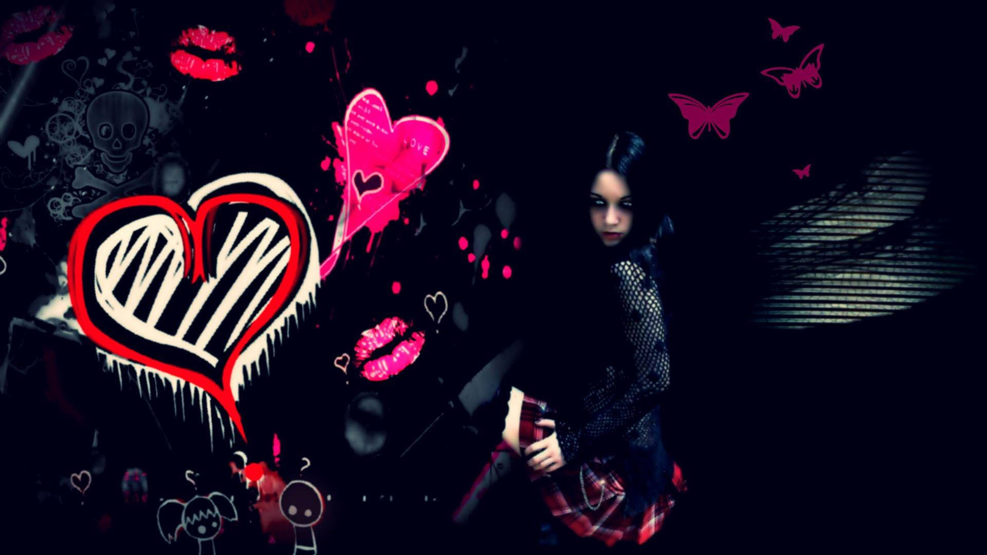 Goth Punk Girl Alone Wallpaper