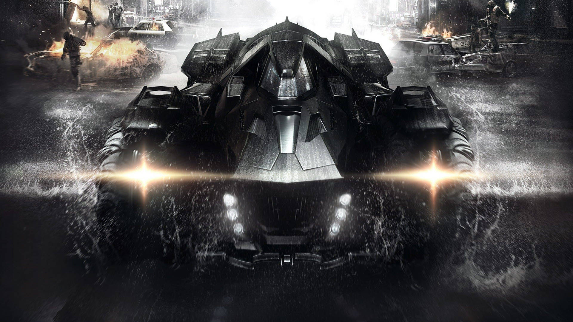 Gotham Black Batmobile Wallpaper