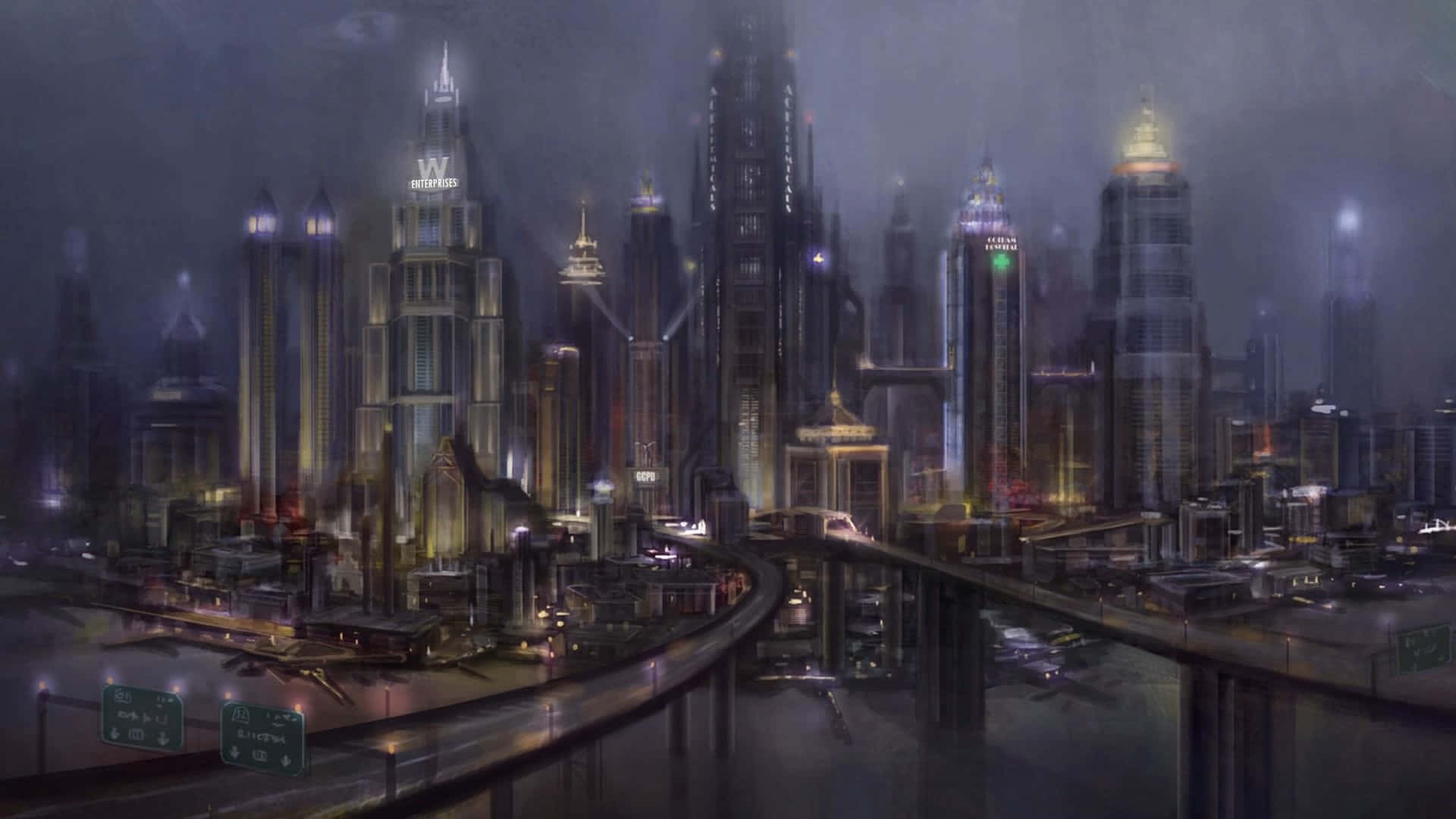 Gothamcity 1920 X 1080 Bakgrundsbild