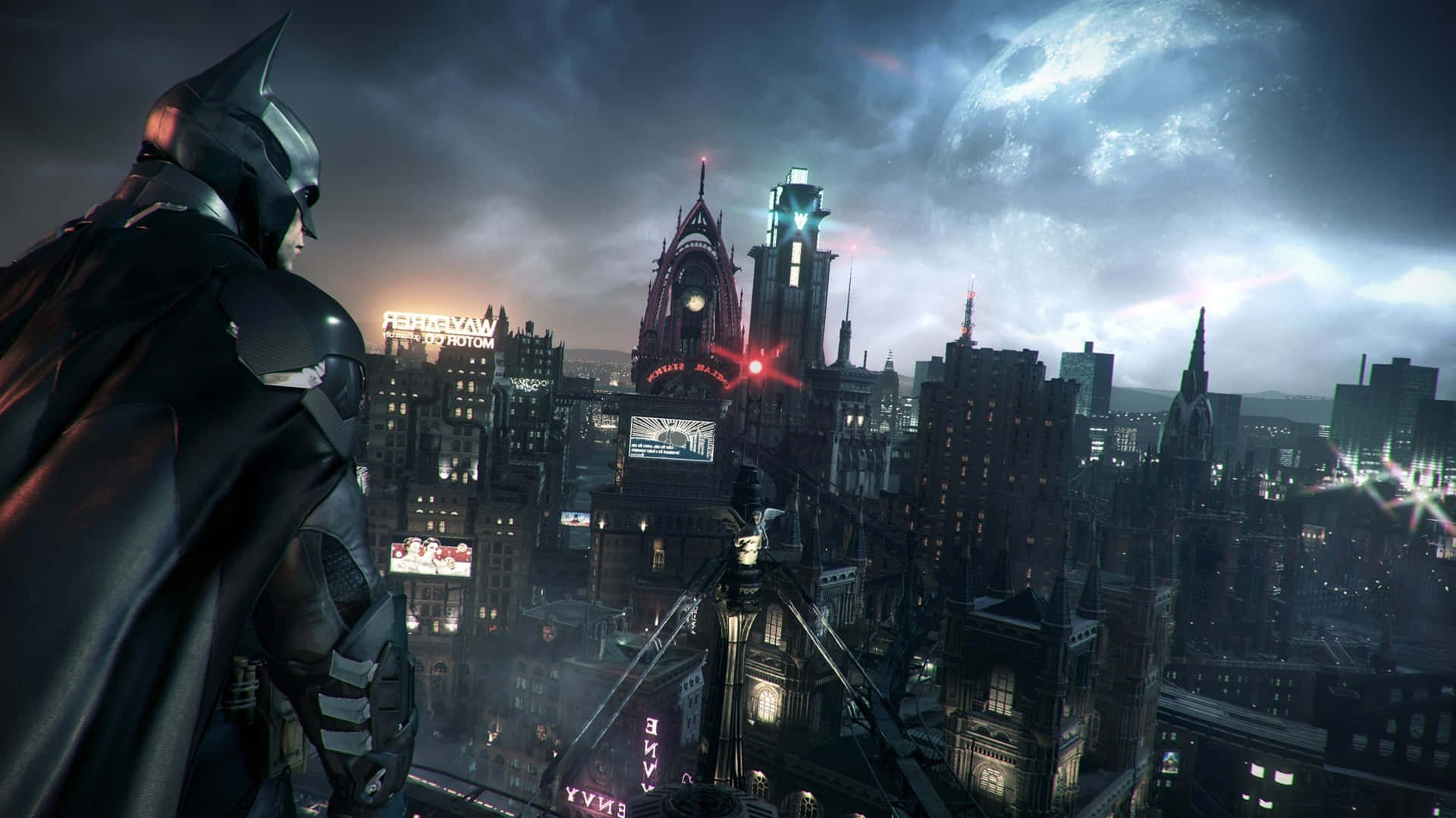 Experience the hustle and bustle of Gotham City Wallpaper
