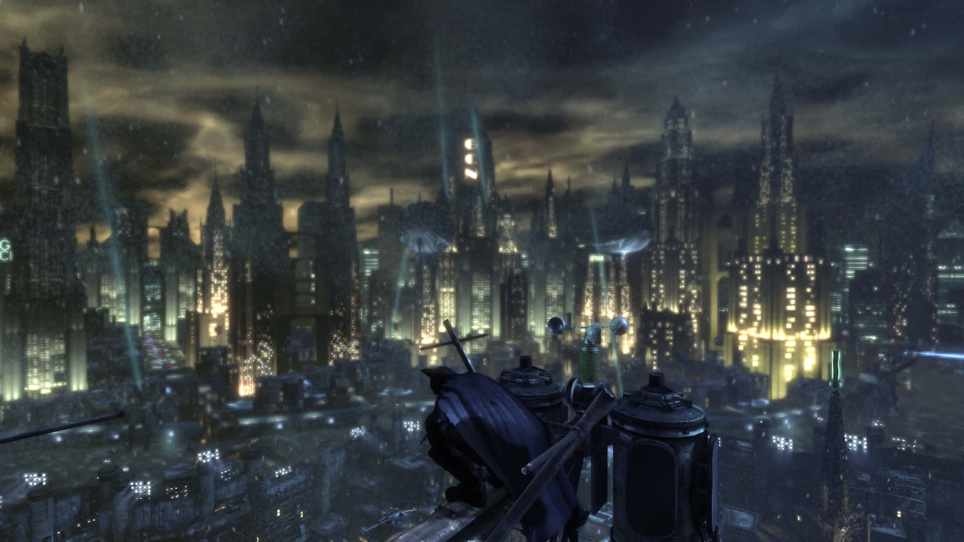 Skymningi Gotham City. Wallpaper