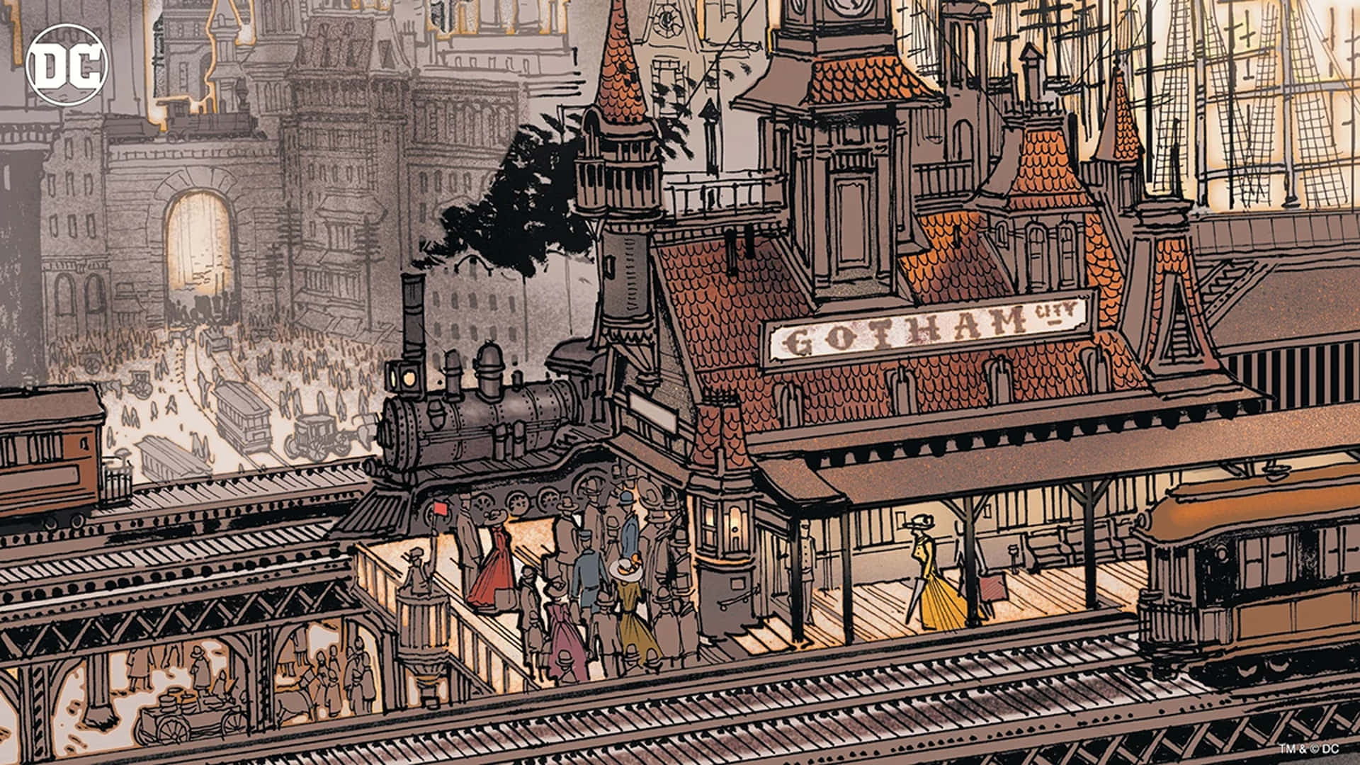 Äventyretväntar I Gotham Stad På Din Datorskärm Eller Mobilbakgrund. Wallpaper