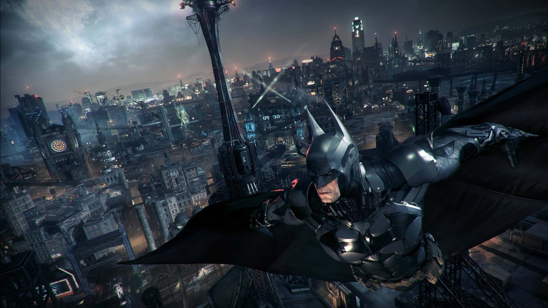 Det forbløffende smukke skyline af Gotham City. Wallpaper