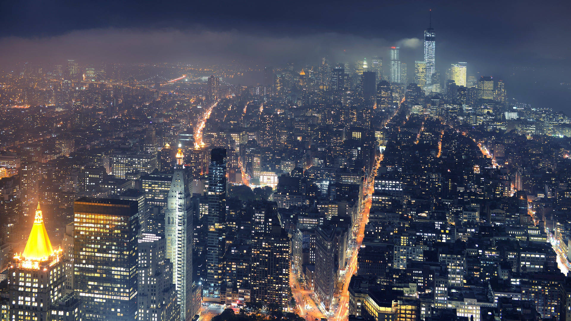 Gotham City View At Night Wallpaper