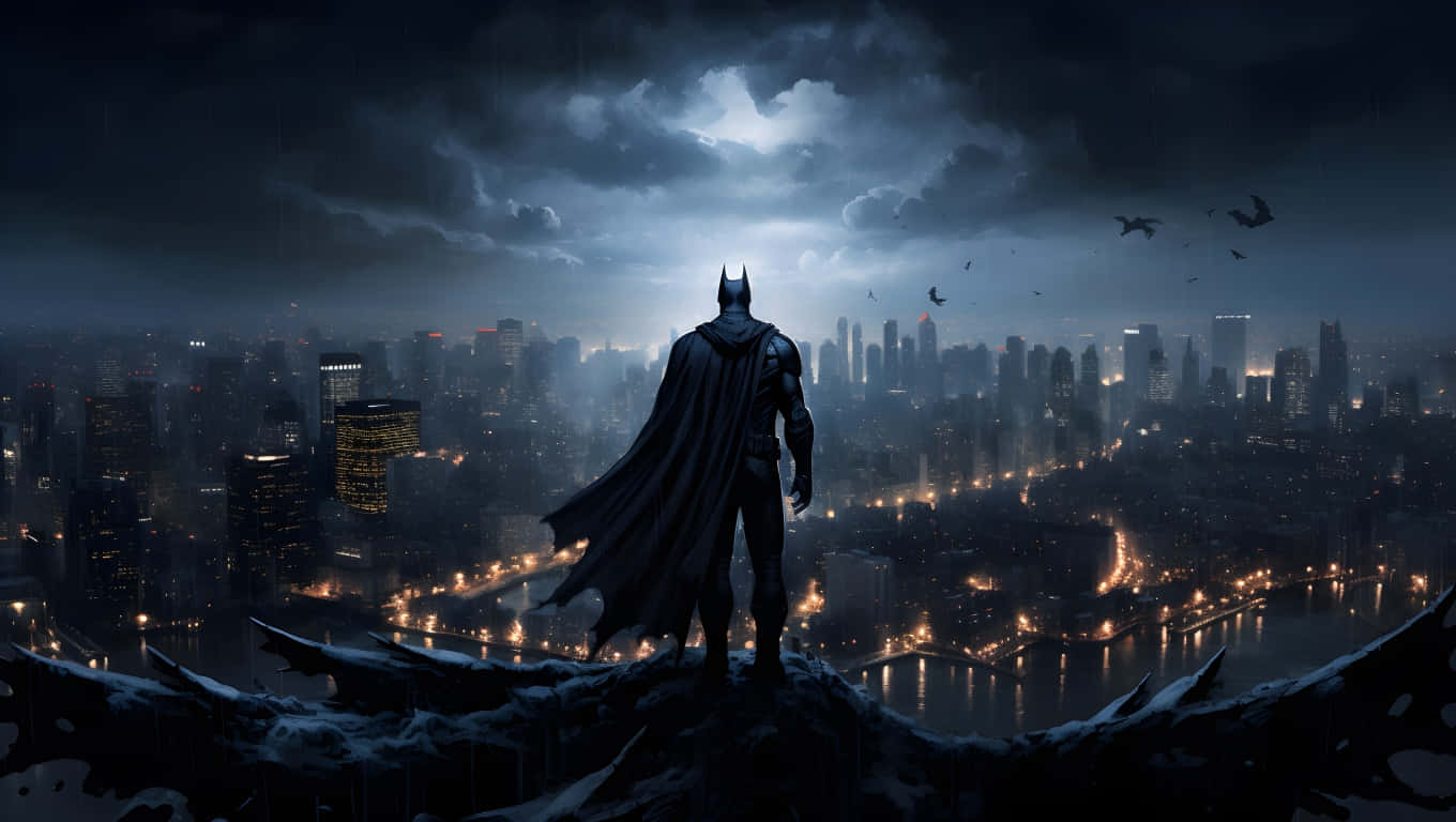 Gotham_ Guardian_ Nighttime_ Vigilance Wallpaper