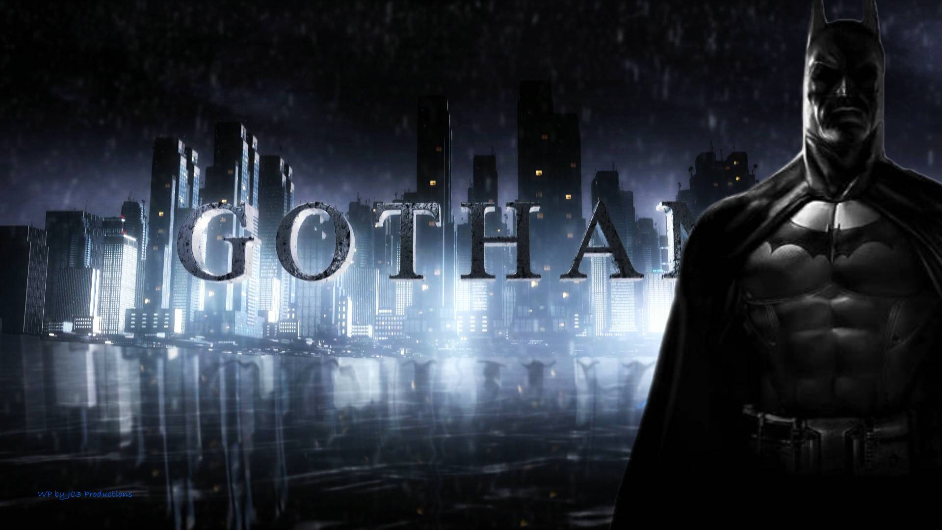 Gotham Skyscrapers At Night Wallpaper