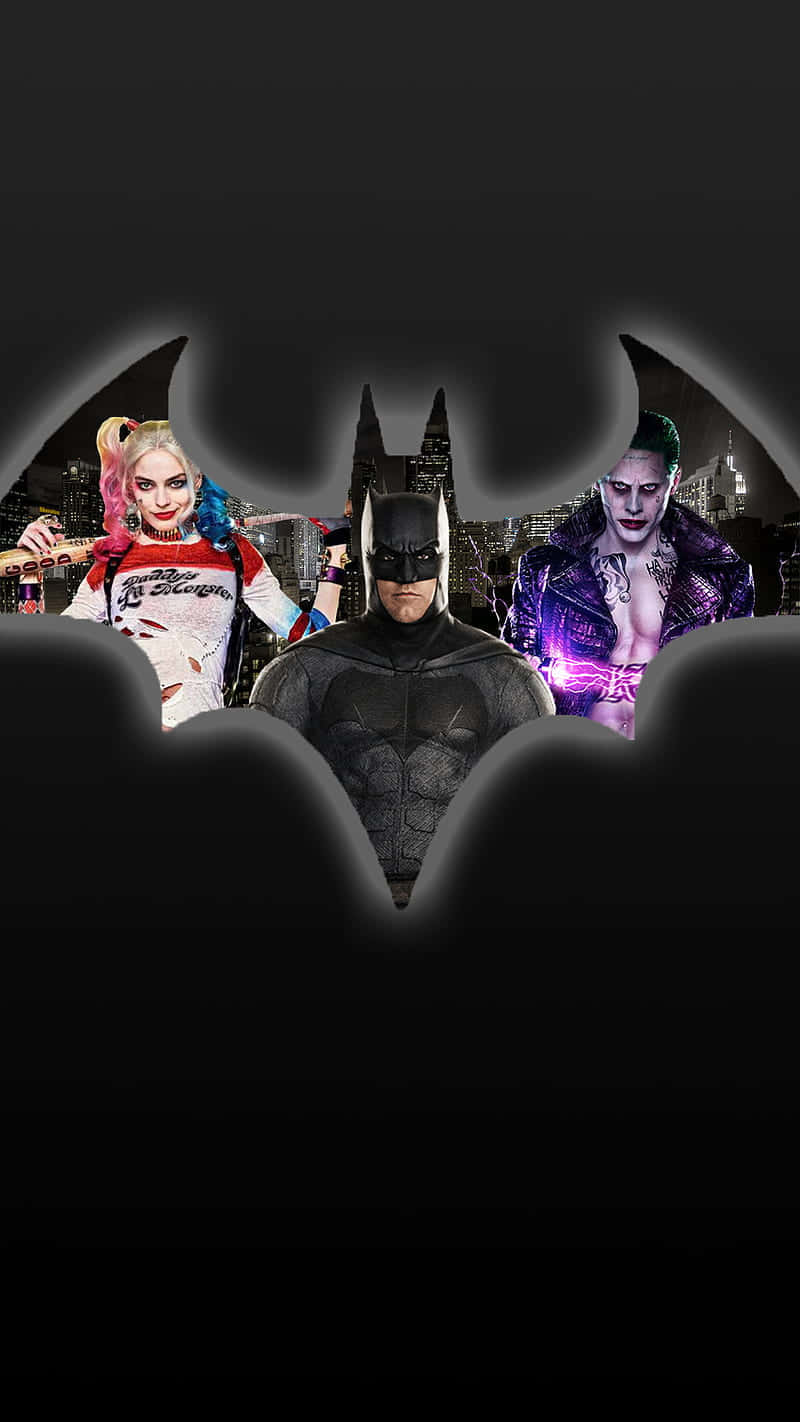 Trio Gotham Batman Harley Joker Wallpaper