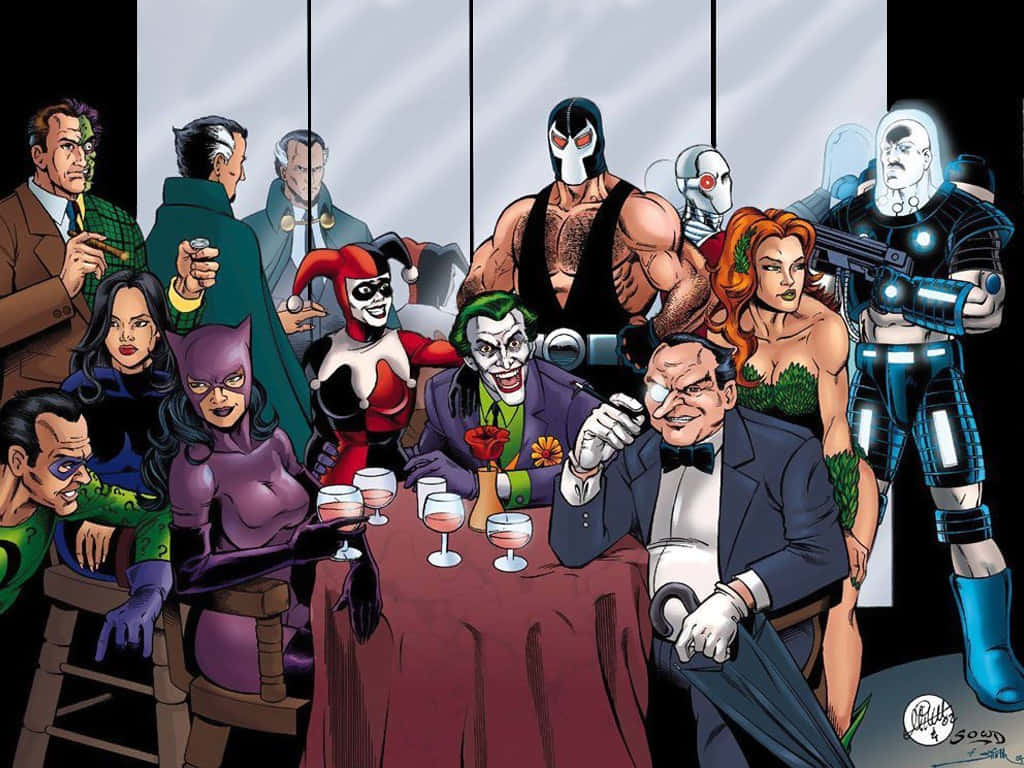 Pesta Makan Malam Penjahat Gotham Wallpaper