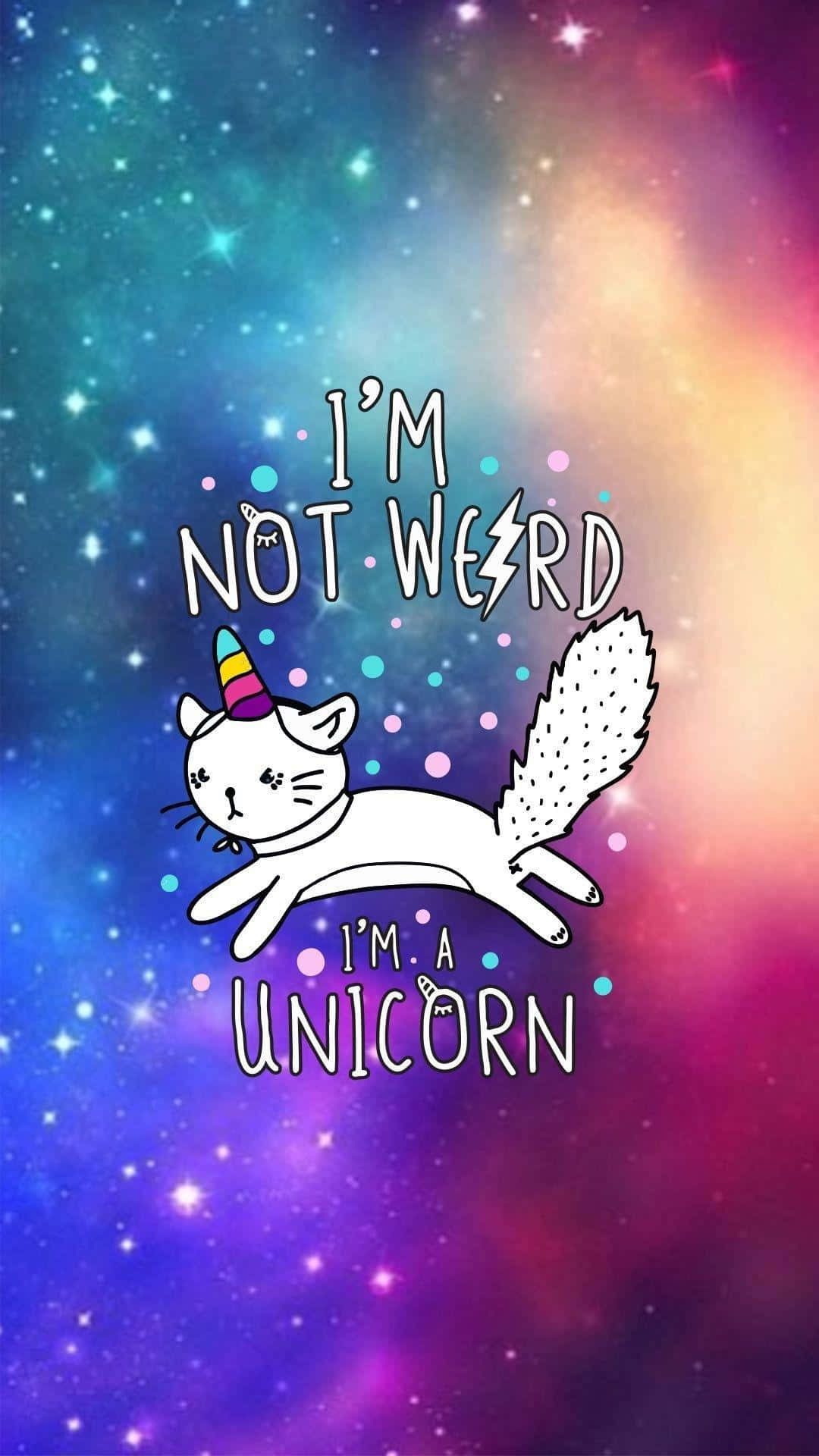 A Cat With A Unicorn On It Wallpaper