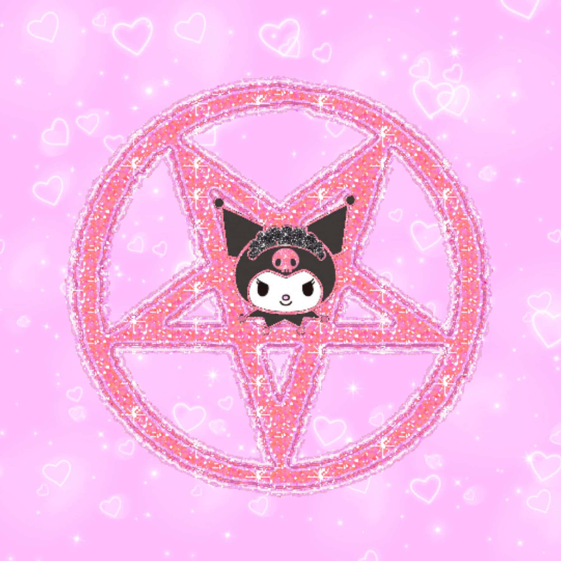 Kuromi Gothic Aesthetic Pentagram Wallpaper