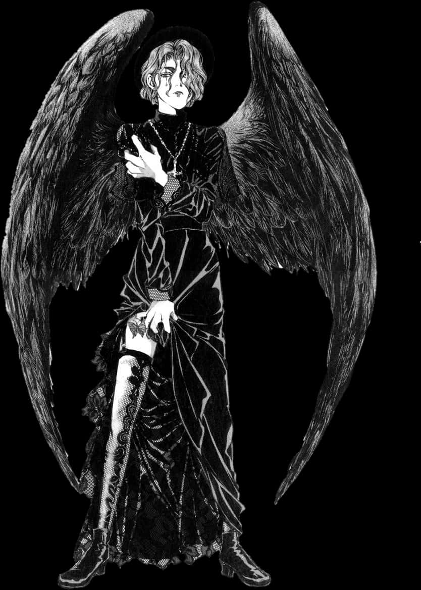 Gothic Angel Artwork PNG