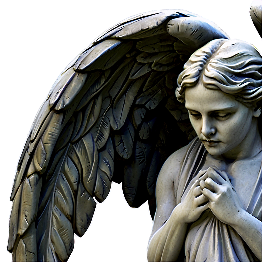 Gothic Angel Sculpture Png Utg99 PNG